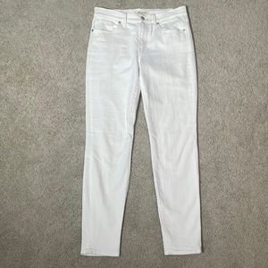 Madewell sz 27 white jeans perfect fit with silver details